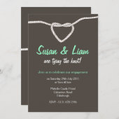 De Knot Engagement Party binden Kaart (Voorkant / Achterkant)