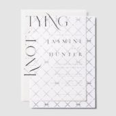 De Knot Minimal Modern Elegant Wedding binden Vellum Uitnodigingen (Offset (Uitnodiging))