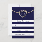 De Knot Navy RSVP vastbinden (Voorkant)