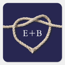 De Knot Navy Sticker vastbinden