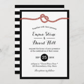 De Knot Red Rope Heart Simple Wedding vastbinden Kaart (Voorkant / Achterkant)