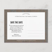 De Knot Save the Date Card - Robuuste Bark Aankondigingskaart (Achterkant)