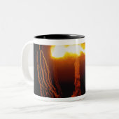 De Knothole van de Bevordering van de verrichting, Tweekleurige Koffiemok (Voorkant links)