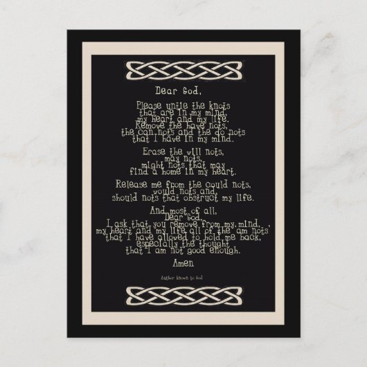 De Knots Prayer Briefkaart (Voorkant)