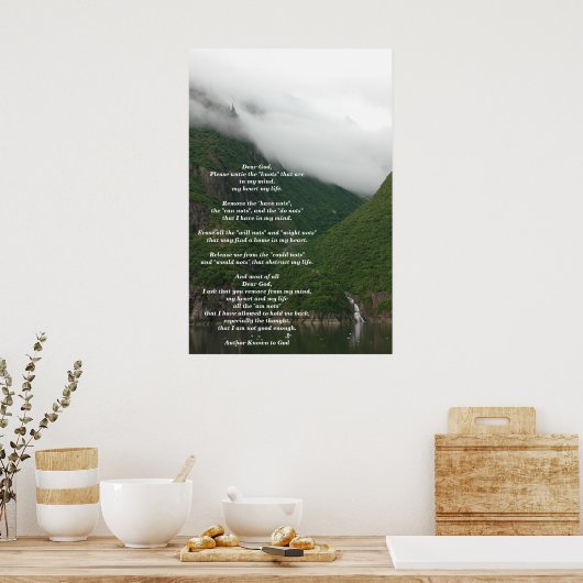 De knots Prayer Large Poster (Keuken)