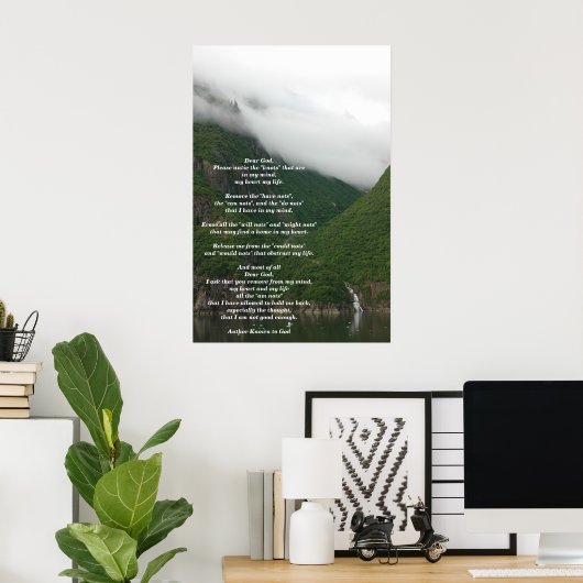 De knots Prayer Large Poster (Thuiskantoor)