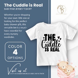 De knuffel is echt baby fijne jersey T-shirt
