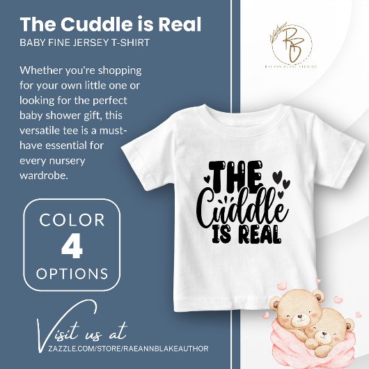 De knuffel is echt baby fijne jersey T-shirt