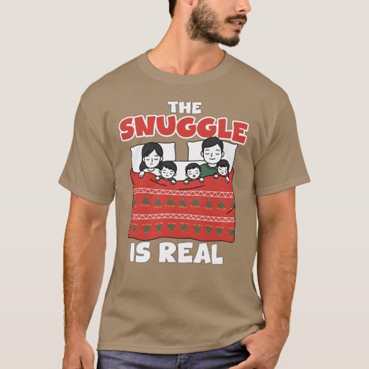 DE KNUFFEL IS ECHT KERSTCADEAU T-SHIRT (Voorkant)
