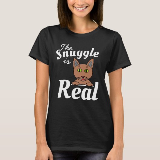 De knuffel is echt leuk kat T-shirt (Voorkant)