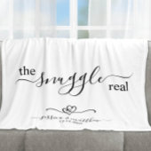De knuffel is echt Twee Hartjes Script Sherpa Deken