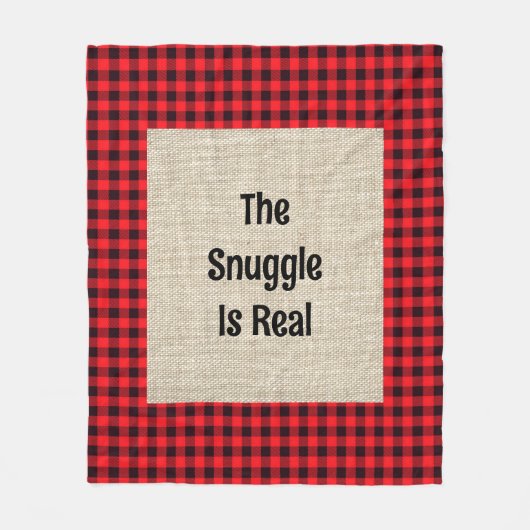 De knuffel is een echte medium fleece deken (Voorkant)
