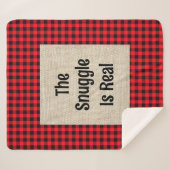 De knuffel is een echte Sherpa deken (Voorkant (horizontaal))