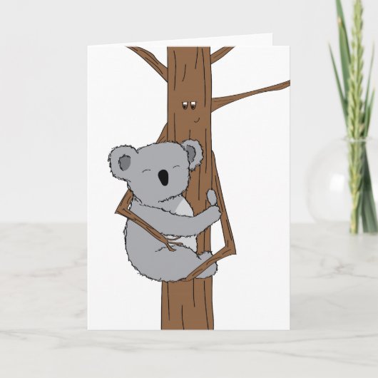 De Knuffel van de koala Feestdagen Kaart (Voorkant)