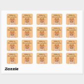 De knuffel van een moeder maakt alles beter vierkante sticker (Vel)