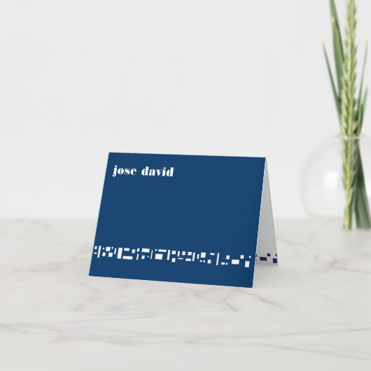 De Knuppel Mitzvah van de Bar van sterren & van Notitiekaartje (Voorkant)