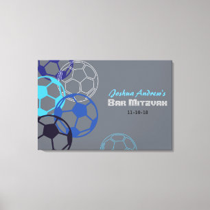De Knuppel MitzvahSign van de Bar van het VOETBAL Canvas Afdruk