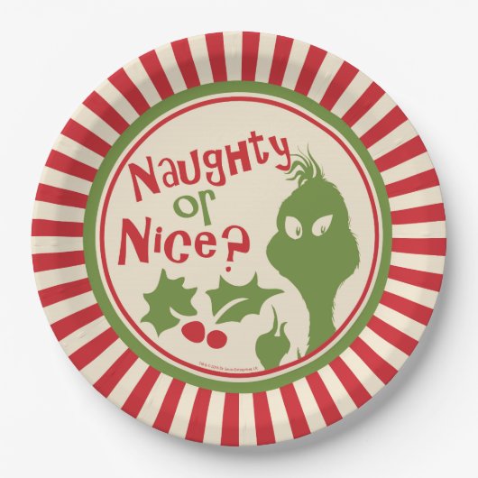 De knuppel| Naughty of Nice Papieren Bordje (Voorkant)