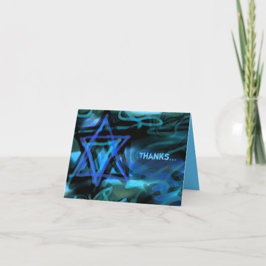 De Knuppel van de Bar van de STER van de WATERVERF Bedankkaart (Voorkant)