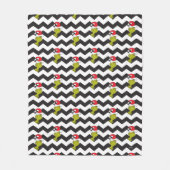 De knuppel| Zwart-witkap Fleece Deken (Voorkant)