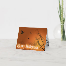 De Knuppels en de Bomen van Halloween Kaart