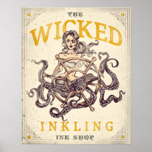 "De knuppige inkerende Tattoo-winkel" Poster