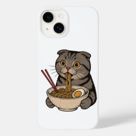 De knusse kat die slurpt noedels Case-Mate iPhone 14 hoesje