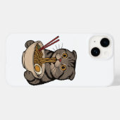 De knusse kat die slurpt noedels Case-Mate iPhone case (Achterkant (horizontaal))