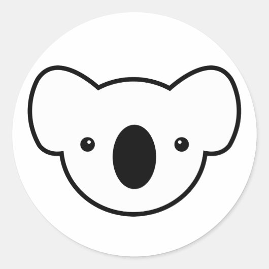 De Koala aan de wieg zetten Ronde Sticker (Voorkant)
