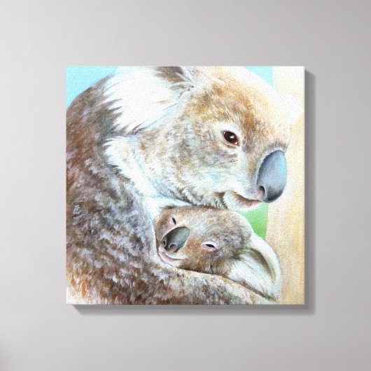 De Koala knuffel canvas fine art vierkante print (Voorkant)