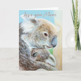 "De Koala knuffel" moederdag kunstkaart Kaart