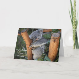 De Koala van de slaap, de leuke Gelukwensen van de Kaart