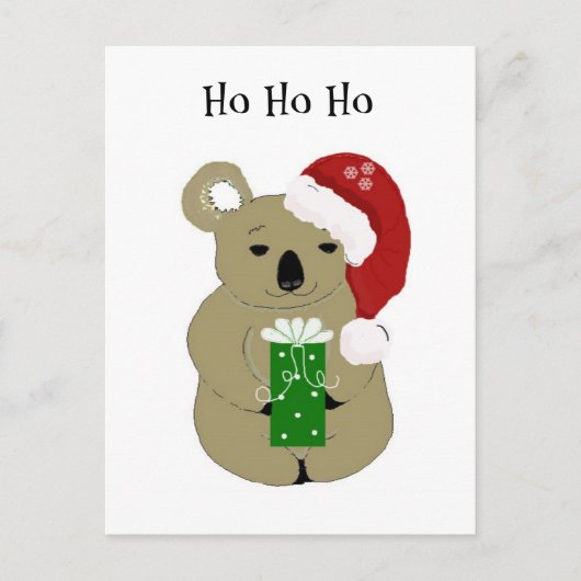 De Koala van Kerstmis Feestdagenkaart (Voorkant)