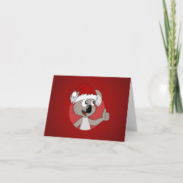 De koalacartoon van Kerstmis Feestdagen Kaart