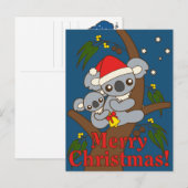 De Koala's van Kerstmis Feestdagenkaart (Voorkant / Achterkant)