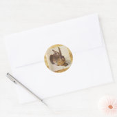 DE KOBBIT ( Jonge Hare ) Ronde Sticker (Envelop)