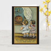 De kobolden zullen u de Kaarten van Halloween (Gele Bloem)