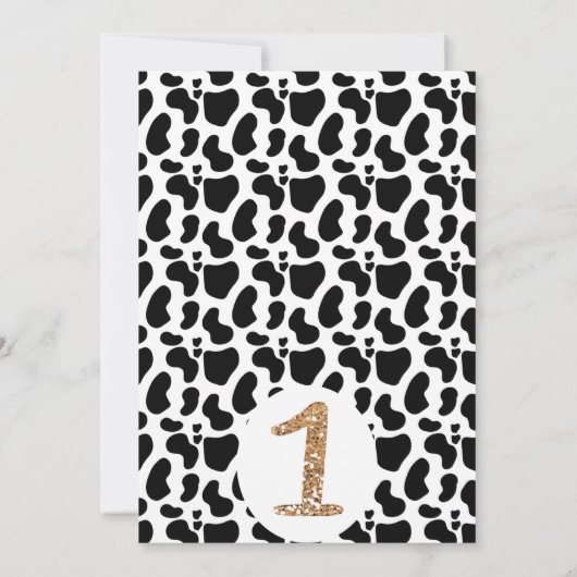 De koe Druk heeft u de dierentuinen van de eerste  Kaart (Achterkant)