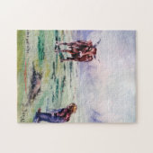 De koe en de jongen legpuzzel (Horizontaal)