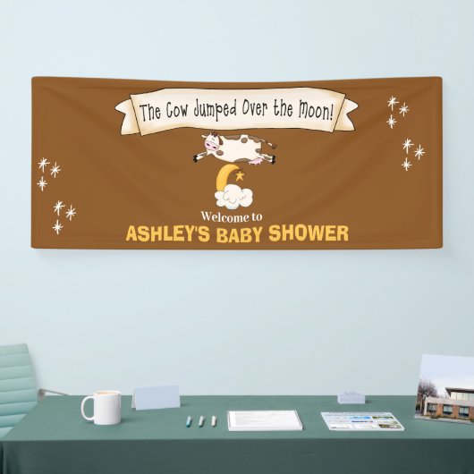 De Koe heeft de maan verwelkomd Spandoek (Beurs)