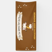 De Koe heeft de maan verwelkomd Spandoek (Verticaal)