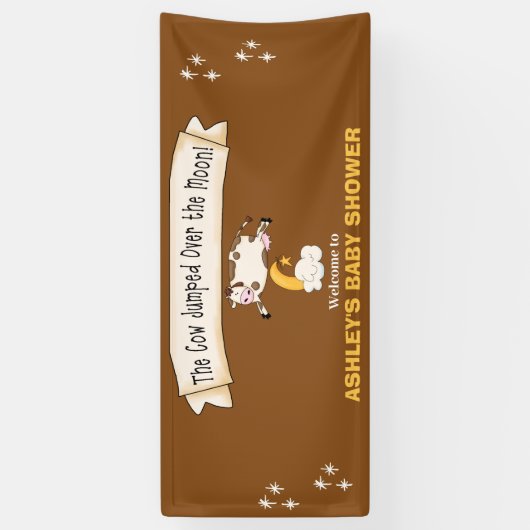 De Koe heeft de maan verwelkomd Spandoek (Verticaal)