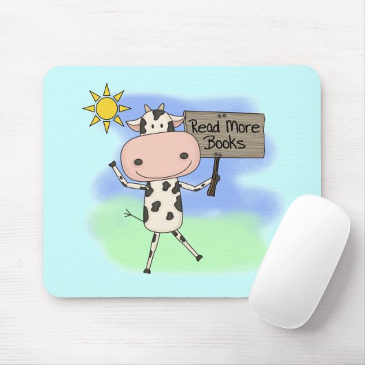 De koe las Meer Boeken Muismat (Met muis)