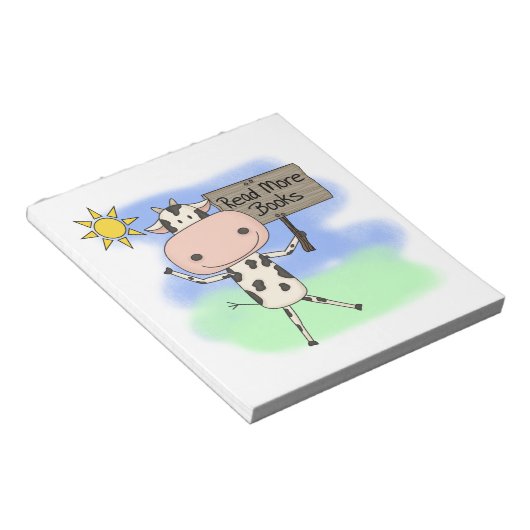 De koe las Meer Boeken Notitieblok (Schuin)