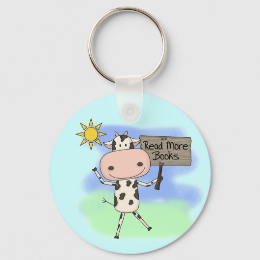 De koe las Meer Boeken Sleutelhanger (Voorkant)