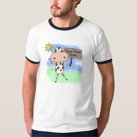 De koe las Meer Boeken T-shirt (Voorkant)