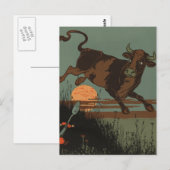 De koe springt over de maan briefkaart (Voorkant / Achterkant)