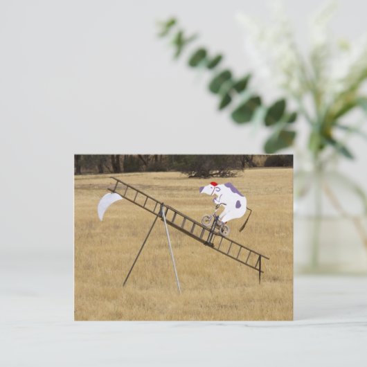 De koe springt over de maan briefkaart (Staand voorkant)