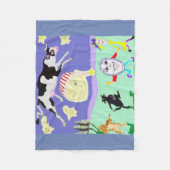 De koe springt over de maan fleece deken (Voorkant)