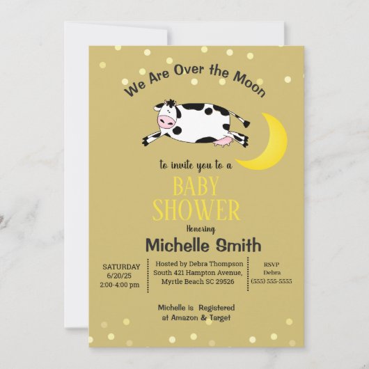 De Koe trok over de maan Kaart (Voorkant)